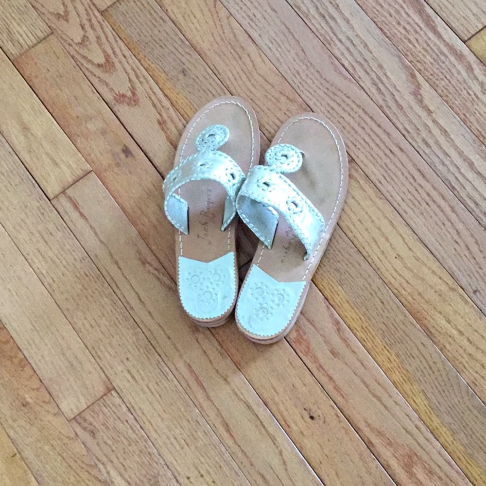 Jack Rogers pewter sandals